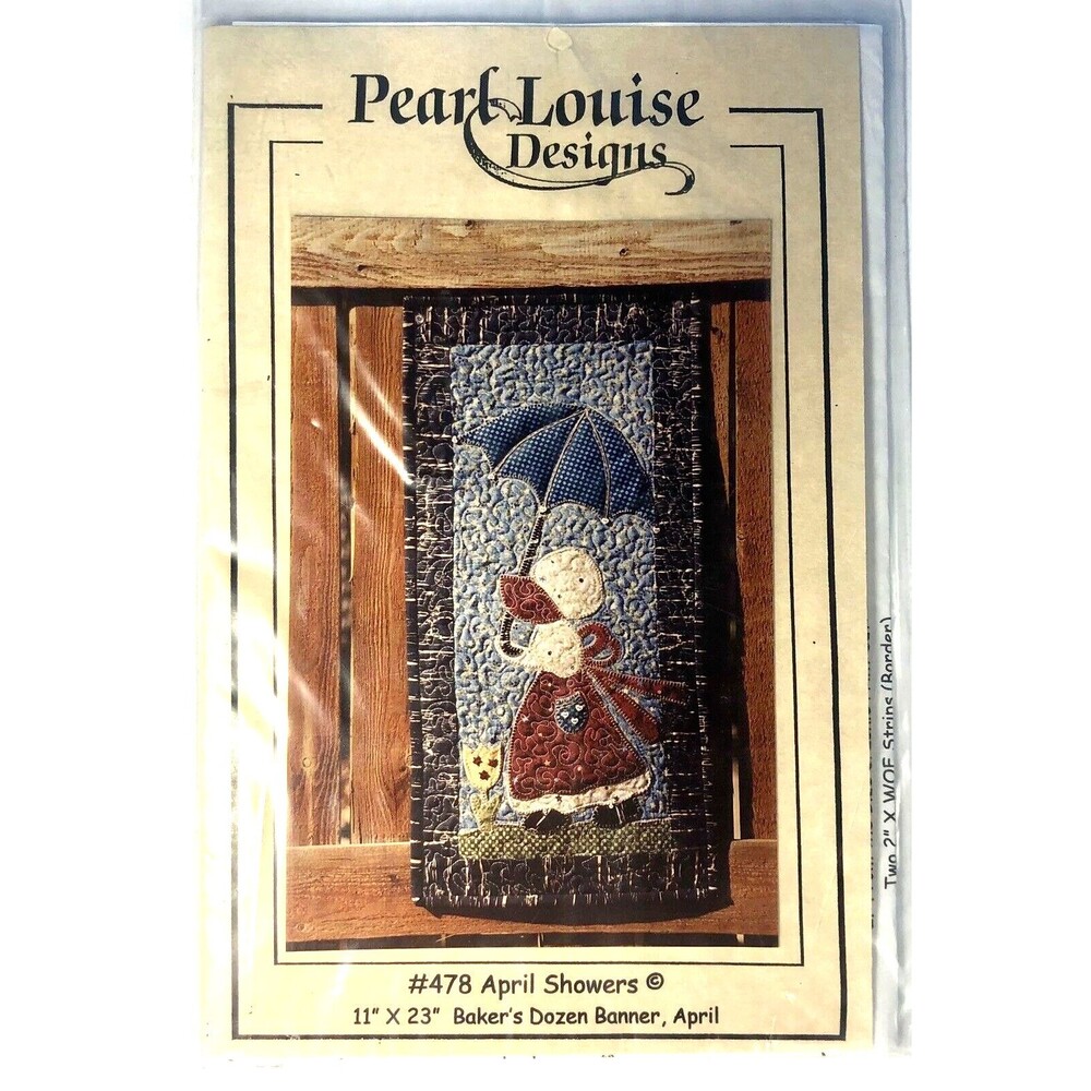 Lot of 5 QUILT Wall Banners - Pearl Louise Designs 476-480  Feb-Mar-Apr-May-June - Picture 6 of 8